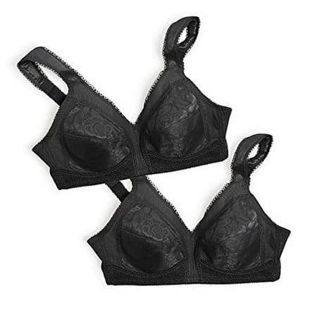 Playtex 18 Hour Original Comfort Strap (Pack of 2) 2 Black
