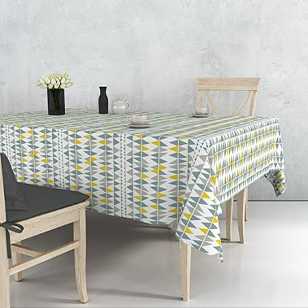 

RADANYA Cotton Geometric Printed Dining Table Cloth 6 Seater Table Cover 60 x 90 Inch Multicolor Pack of 1