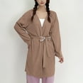 thumbnail image 5 of Riecok Robes for Women Plus Size Cozy Soft Long Sleeve Warm Bathrobe with Tie Closure Comfortable Nightdress Khaki 2XL, 5 of 8