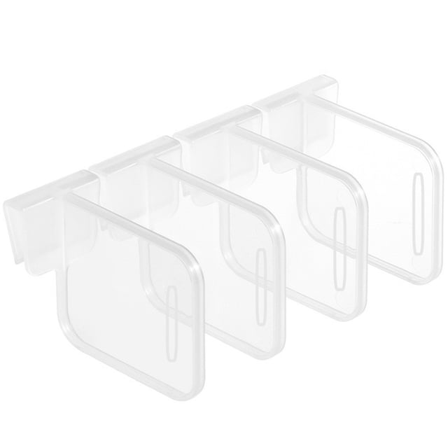 4pcs Seasoning Divider Fridge Clip-on Partition Beverage Refrigerators Food Board Adjustable Shelf Sorting Bookend Side Door