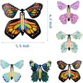 thumbnail image 2 of CHUANK 15 PCS Magic Flying Butterfly Fairy Flying Toys Wind up Rubber Band Powered Butterfly Toys Decoration for Colorful Bookmark and Greeting Card Surprise Gift, 2 of 6