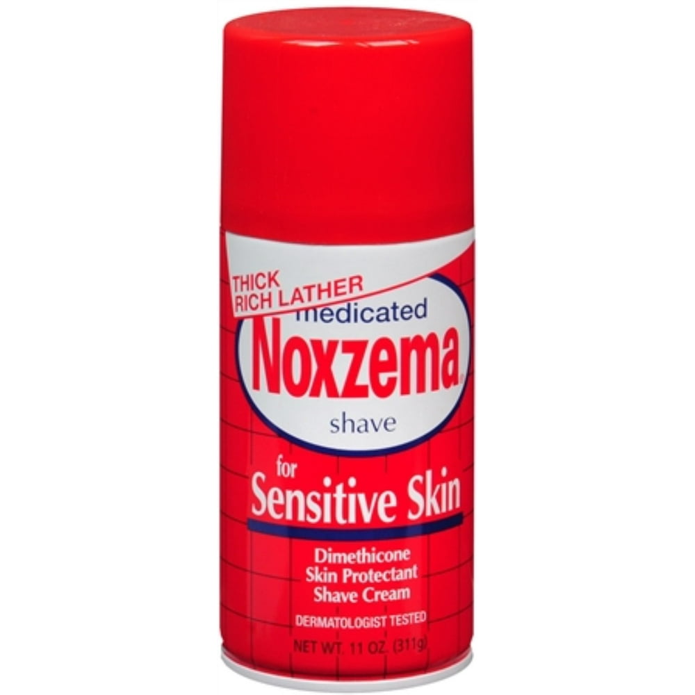 Noxzema Medicated Shave Cream for Sensitive Skin 11 oz (Pack of 3
