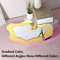 thumbnail image 3 of Irregular Wall Mirror Wavy Acrylic Rainbow Mirror Room Decor Aesthetic Mirrors Amorphic Vanity Retro Mirrors for Bedroom Living Room Bathroom Entryway Wall Decor ( Clouds Style, 15.5 x 10.5 Inches ), 3 of 8