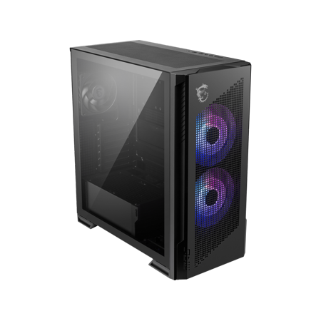 MSI MAG PANO 110R PZ - Mid-Tower Gaming PC Case - Tempered Glass Side Panel - 4 x 120mm ARGB Fans - Liquid Cooling Support up to 360mm Radiator - Mesh Panel for Optimized Airflow