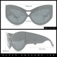 thumbnail image 3 of Womens Golden Era Trendy Thick Plastic Oversized Cat Eye Retro Sunglasses Tortoise - Black, 3 of 8