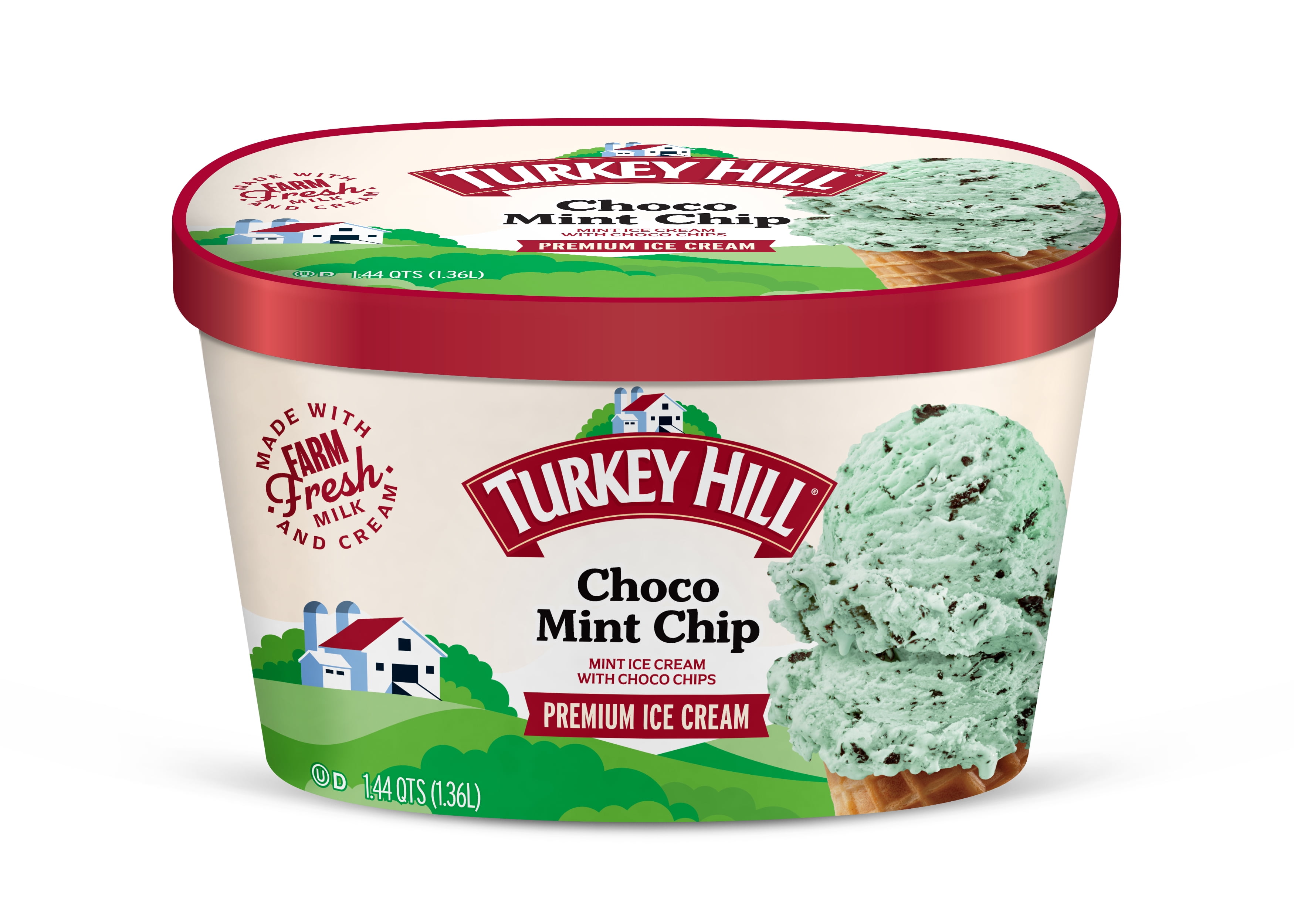 Turkey Hill Choco Mint Chip Premium Ice Cream, 46 fl oz