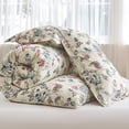 thumbnail image 5 of SLEEPBELLA Queen Size Comforter Set Teal & Red Botanical Pattern Printed on White 100% Cotton Fabric, Ultra Soft Microfiber Inner Fill 3Pcs Bedding Set, 5 of 6