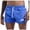 07#Blue, variant on Multi Color Quick Dry Board Shorts for Men Elastic Drawstring Waist Split Hem Surf Swimming Trunks