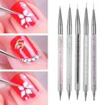 thumbnail image 5 of 5pcs Nail Art Brushes | Double Ended Nail Art Dotting Tool set | Nail Art Pen for Painting Nails | Manicure Drill Drawing Nails Brush Pen for Nail Art, 5 of 5
