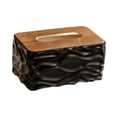 thumbnail image 3 of Elegante y moderno porta servilletas rectangular para encimera de cocina. Negro, 3 of 9