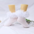 thumbnail image 2 of Akiihool Baby Ruffle Socks Toddler Girls Lace Ruffle Frilly Ankle Socks Comfortable Cotton Socks(White,8-10 Years), 2 of 7