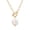 Freshwater Pearl, variant on Turquoise Pendant Toggle Paperclip Necklace for Women 18k Gold Plated Paper Clip Chain Necklace Turquoise Jewelry Christmas December Birthstone Gift Wife Mother Girlfriend