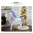 thumbnail image 4 of Globo inflable grande de unicornio con ruedas, globo de aluminio moldeado con forma de unicornio, decoración para fiesta de unicornio de pie, globo grande de unicornio, 4 of 7