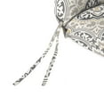 thumbnail image 5 of Jordan Manufacturing 44" x 22" Rave Grey Quatrefoil Rectangular Outdoor Chair Cushion with Ties and Hanger Loop, 5 of 9