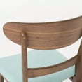 thumbnail image 4 of Noble House Lydia Mid-Century Modern 5 Piece Dining Set, Mint and Natural Walnut, 4 of 11