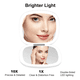 thumbnail image 4 of Espejo De Maquillaje Bloosom  Luz 1x /10x, Carga Usb, Portátil Viaje Blanco, 4 of 5