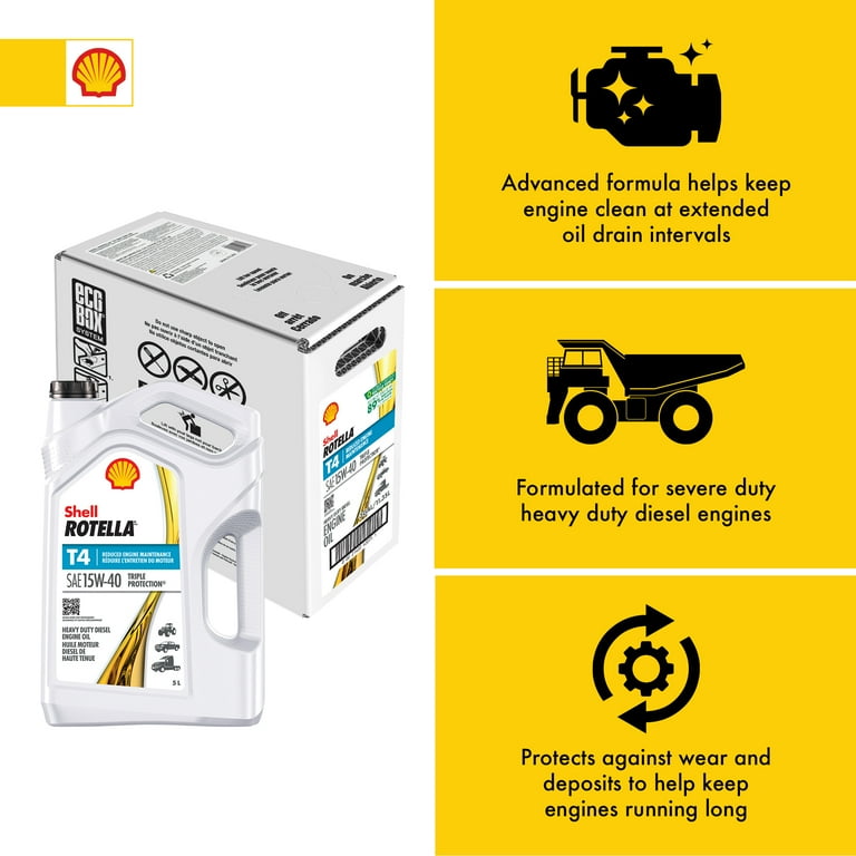 Shell Rotella T4 Triple Protection 15W 40 Diesel Motor Oil 3