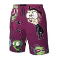 thumbnail image 5 of Invader Zim Dib Gir Men's Beach Shorts Swim Trunks Casual Quick Dry Board Shorts Swimwear with Mesh Lined and Pockets, 5 of 8