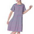 thumbnail image 1 of RXIRUCGD 2025 Vêtements d'Été pour Enfants 3-12 Ans Mode Imprimée Pyjama Rêveur Mi-Mollet Chemise de Nuit, 1 of 5