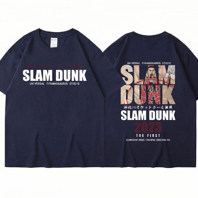 Camiseta de Anime japonés Slam Dunk, Camisa de algodón del equipo Shohoku Basket Ball, estampado Sakuragi Hanamichi, de gran tamaño, Unisex, XS-3XL