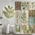 thumbnail image 4 of Vintage Leaves Shower Curtain Set - 72" x 78" Washable Bathtub Curtain with 12 Hooks, Tree Branch Plant Flower Texture Waterproof Fabric Stall Shower Curtains for Bathroom/Bathtub Décor, 4 of 6