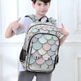 thumbnail image 6 of FORMRS Unisex School Backpack 17" Student Travel Bag with Laptop Compartment, Light Blue Shimmering Pattern, 6 of 7