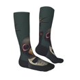 thumbnail image 3 of Picia Women Crew Soft Moisture-wicking Socks Stylish Avian Gathering Pattern Design Cotton Socks, One Size fit All, 3 of 9