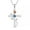 #02 blue, variant on Cross Pendant Necklace Silver Stainless Steel Unisex's Chain Crucifix Men Women•-#04 silver