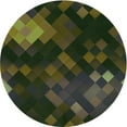 thumbnail image 1 of Ahgly Company Machine Washable Indoor Round Transitional Midnight Gray Area Rugs, 8' Round, 1 of 7