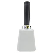 8.6 inch White Bell Black Handle Cowbell with Stick Grip Handle Used for Cheering at Sporting Events - Cow Bell by Stewart Tradingâ?¢