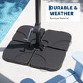 thumbnail image 6 of Heavy Duty Patio Umbrella Base,4Pcs Umbrella Stand for 10-15FT Cantilever Umbrella,220lb Capacity Outdoor Umbrella Base, Filled with Water or Sand, 6 of 7