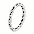 thumbnail image 3 of Sterling Silver Stackable Expressions Aquamarine Ring Size 10, 3 of 3
