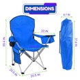thumbnail image 2 of CozyBox 4 Pack Premium Portable Folding Chairs with Can Cooler and Storage Pocket -[Blue 4 Pack], 2 of 7