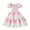Pink, variant on Odeerbi Toddler Girls Summer Floral Dress Puff Short Sleeve Pleated Tiered Dress A-Line Dress Little Girls Fresh Style Printed Dress Toddler Clothes Pink