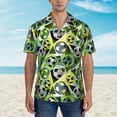 thumbnail image 4 of Daiia Football Doodle Hawaiian Shirt for Men Gentle Cotton Regular Short Sleeve Casual-3X-Large, 4 of 9