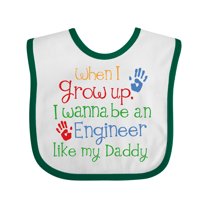 Inktastic Engineer Like Daddy Boys or Girls Baby Bib