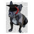 thumbnail image 3 of Fab Funky 20x24 Black Modern Framed Museum Art Print Titled - Graduation French Bulldog, 3 of 5