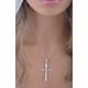 thumbnail image 2 of SilverCloseOut Collar Tradicional con Colgante de Cruz Grande de Plata de Ley para Mujer, 2 of 8