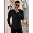 thumbnail image 3 of Ekouaer Long Sleeves Sweater for Men Ribbed Shirts Round Neck Tops Warm Thermal Blouse Soft Lightweight Undershirts, 3 of 5
