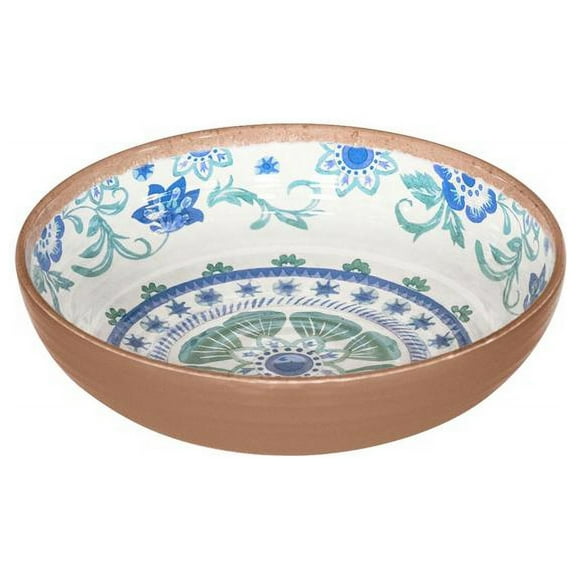 TarHong Rio Turquoise 43.4 oz Multicolored Melamine Artisan Low Bowl 1 each