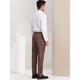 thumbnail image 5 of Pantalones de graduación a cuadros para hombre Pantalones de traje a cuadros formales de ajuste regular marrón S, 5 of 6