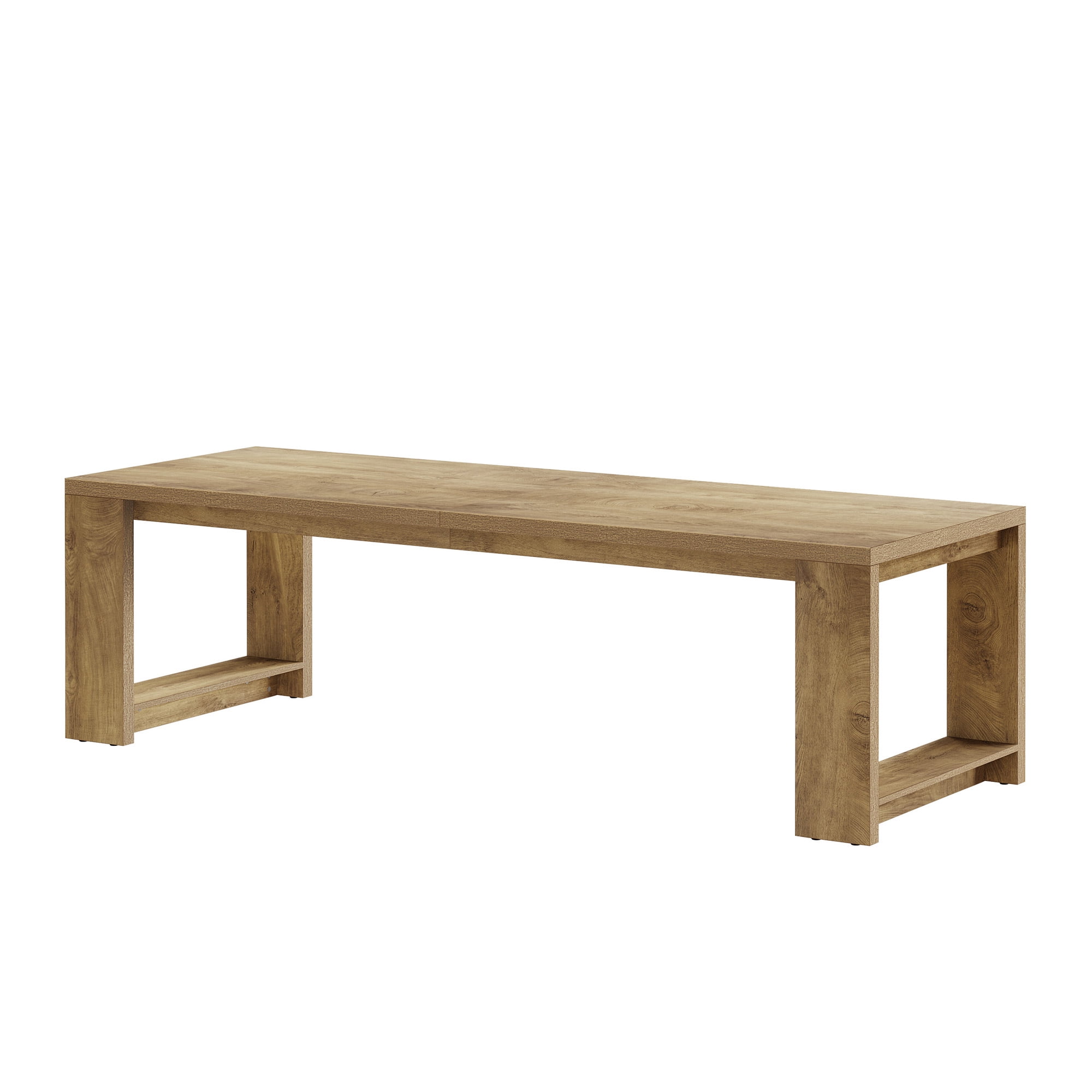 MAYEERTY 86.61" Spacious Dining Table, Sturdy Wide Legs Multifunctional Desk with Easy Assembly