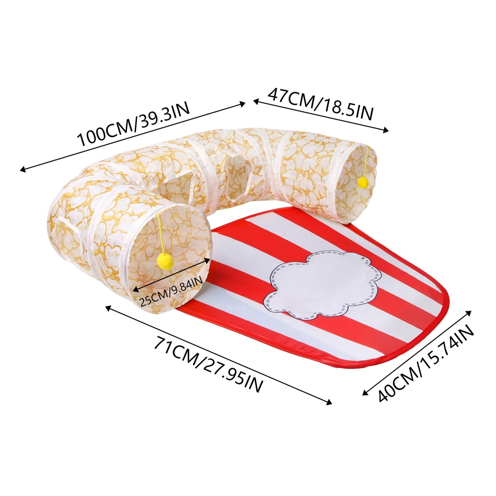 Indoor Cat Interactive Self-Play Roller Teaser for Boredom and Exercise Pet Toys for Cats and Dogs