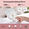 thumbnail image 4 of Espejo de maquillaje DESCHEN recargable con luces 1X/10X, 4 of 6