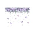 thumbnail image 1 of Calcomanía artística con flores para pared, calcomanía de vinilo con diseño de mariposas y flores para la cocina, la habitación de los niños, la sala, 1 of 7
