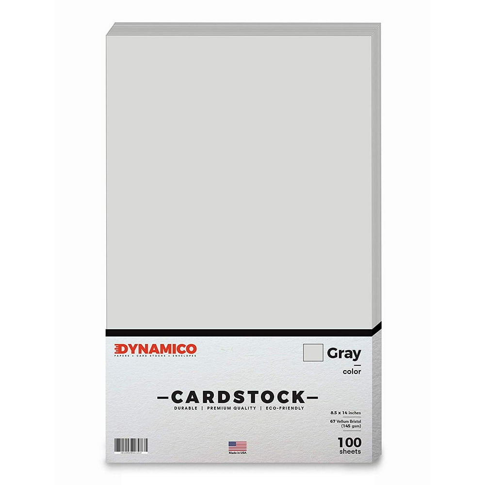 Gray 8.5 x 14" Pastel Color Cardstock Paper for Cards and Stationery