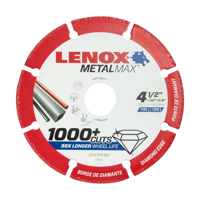 Disco Diamante 4 1/2 Pulgadas LENOX MetalMax
