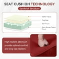 thumbnail image 4 of Planntonneo Outdoor Wicker Furniture Cushion Set, 25 x 22 x 4 Deep Seat Patio Chair Cushions, Red, 1 Set, 4 of 8