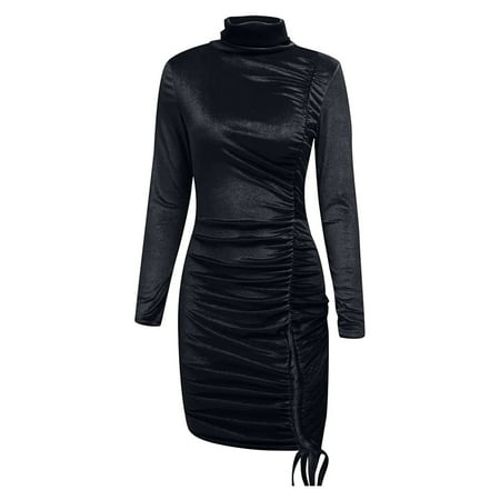 

Woman Sexy Velvet Dress No Fading And Non-Sticky Skirt For Dinner Party Ball Banquet Wear