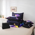 thumbnail image 6 of Manfei Colorful Axolotl 7-Piece Twin Bedding,Kawaii Animal Bedding Comforter Set,Black Reversible, 6 of 7